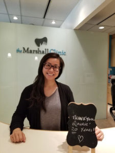 Read more about the article Congratulations Laurie on 20 Years at the Marshall Clinic